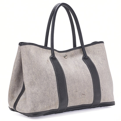 HERMES Garden Party PM Tote Bag to Toy Ash (Coated) Gray Silver-Tone Hardware, Pre-Owned