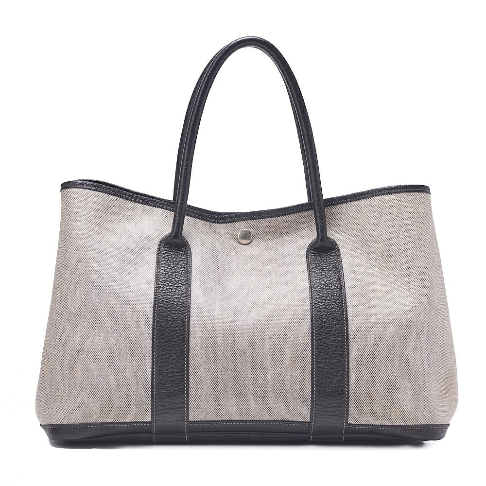 HERMES Garden Party PM Tote Bag to Toy Ash (Coated) Gray Silver-Tone Hardware, Pre-Owned