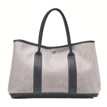 HERMES Garden Party PM Tote Bag to Toy Ash (Coated) Gray Silver-Tone Hardware, Pre-Owned