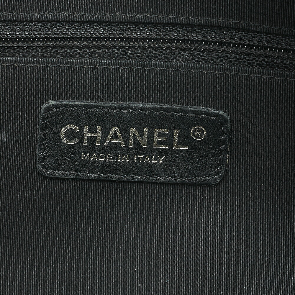 CHANEL Handbag Boston Bag Caviar Skin Matelasse Cocomark Black Gold-Tone Hardware, Pre-Owned