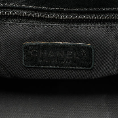 CHANEL トートバッグ コーティングキャンバス パリビアリッツGM ココチャーム 黒 シルバー金具 中古