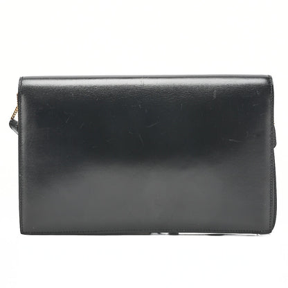 HERMES Shoulder Bag Reedy Push Lock Black Box Calf Gold-Tone Hardware, Pre-Owned