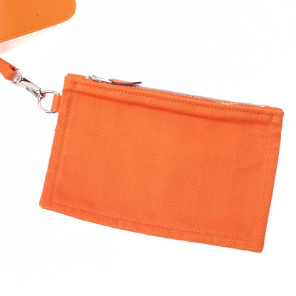 HERMES Valparaiso PM Tovalchevron X Vosswift Orange Silver-Tone Hardware, Pre-Owned