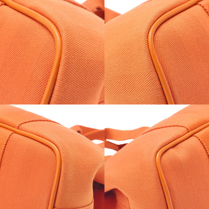 HERMES Valparaiso PM Tovalchevron X Vosswift Orange Silver-Tone Hardware, Pre-Owned