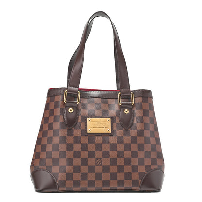 LOUIS VUITTON Louis Vuitton Damier Hampstead PM Tote Bag N51205 Brown Gold-Tone Hardware, Pre-Owned