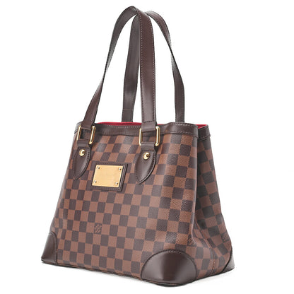 LOUIS VUITTON Louis Vuitton Damier Hampstead PM Tote Bag N51205 Brown Gold-Tone Hardware, Pre-Owned
