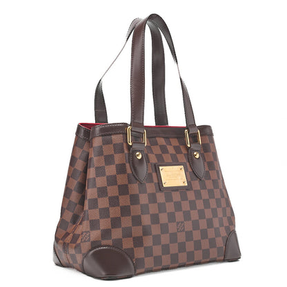 LOUIS VUITTON Louis Vuitton Damier Hampstead PM Tote Bag N51205 Brown Gold-Tone Hardware, Pre-Owned