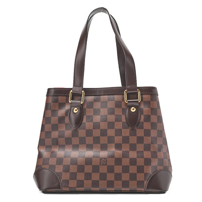 LOUIS VUITTON Louis Vuitton Damier Hampstead PM Tote Bag N51205 Brown Gold-Tone Hardware, Pre-Owned