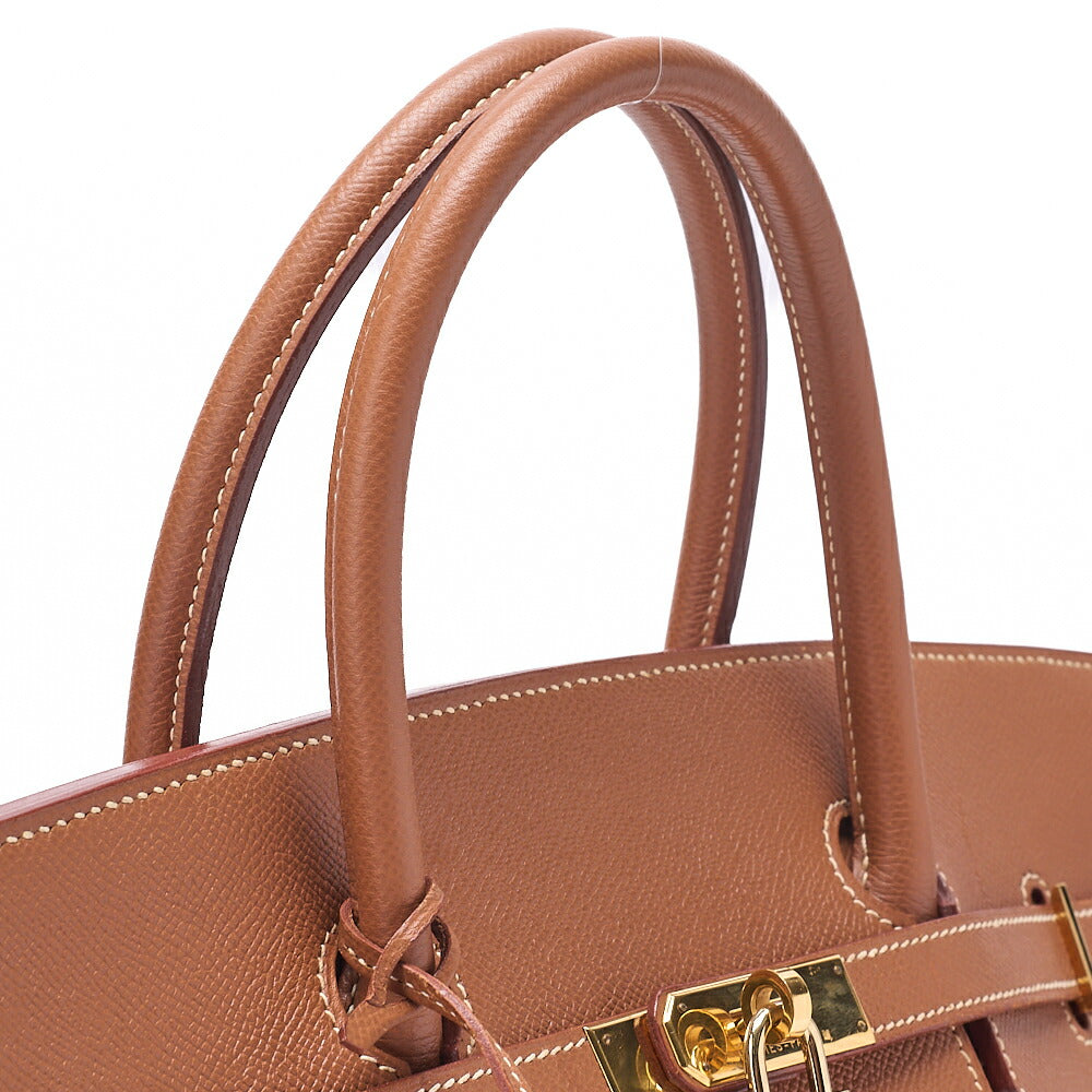 HERMES Birkin 40 Handbag Kushbel Gold-Tone Hardware, Pre-Owned