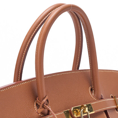HERMES Birkin 40 Handbag Kushbel Gold-Tone Hardware, Pre-Owned