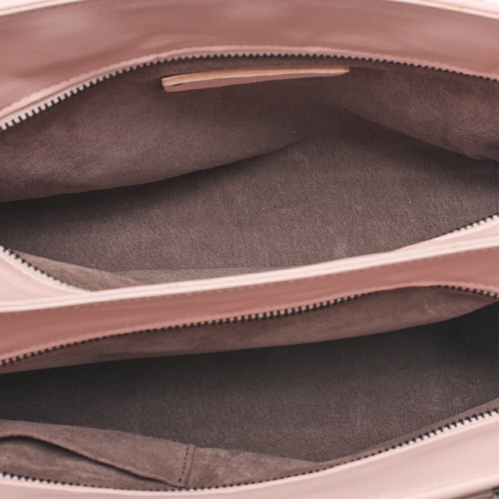 BOTTEGA VENETA ボッテガ ラムスキン イントレチャート 2WAYハンドバッグ ピンク ブラックトーン金具, 中古品