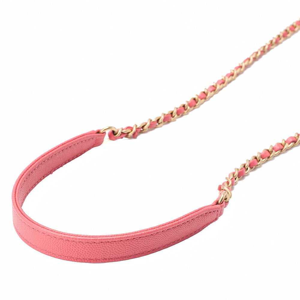 CHANEL Shoulder Bag Handbag Matlasse Coco Handle 2WAY Caviar Skin Rose Pink Gold-Tone Hardware, Pre-Owned
