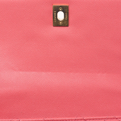 CHANEL Shoulder Bag Handbag Matlasse Coco Handle 2WAY Caviar Skin Rose Pink Gold-Tone Hardware, Pre-Owned