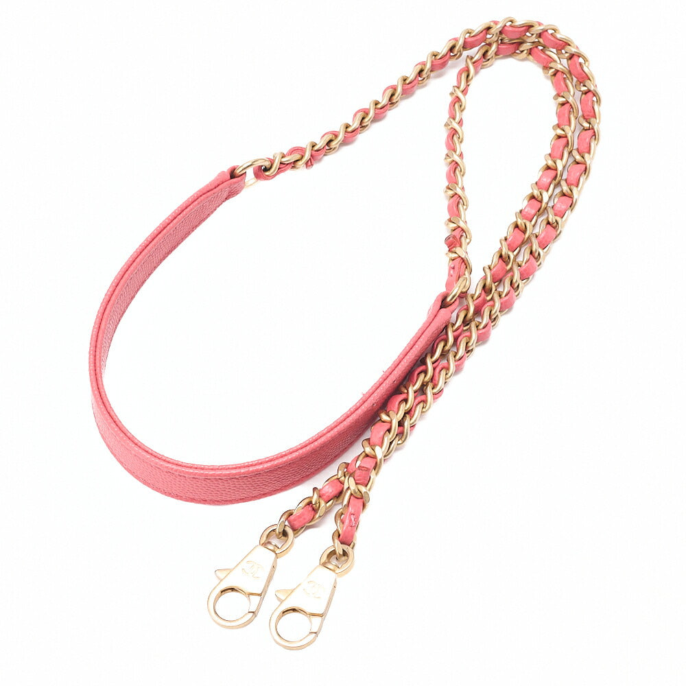 CHANEL Shoulder Bag Handbag Matlasse Coco Handle 2WAY Caviar Skin Rose Pink Gold-Tone Hardware, Pre-Owned