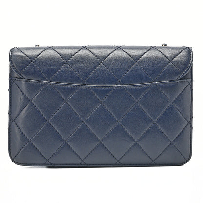 CHANEL Matlasse Beauty Rock Chain Shoulder Lambskin Navy Gold-Tone Hardware, Pre-Owned