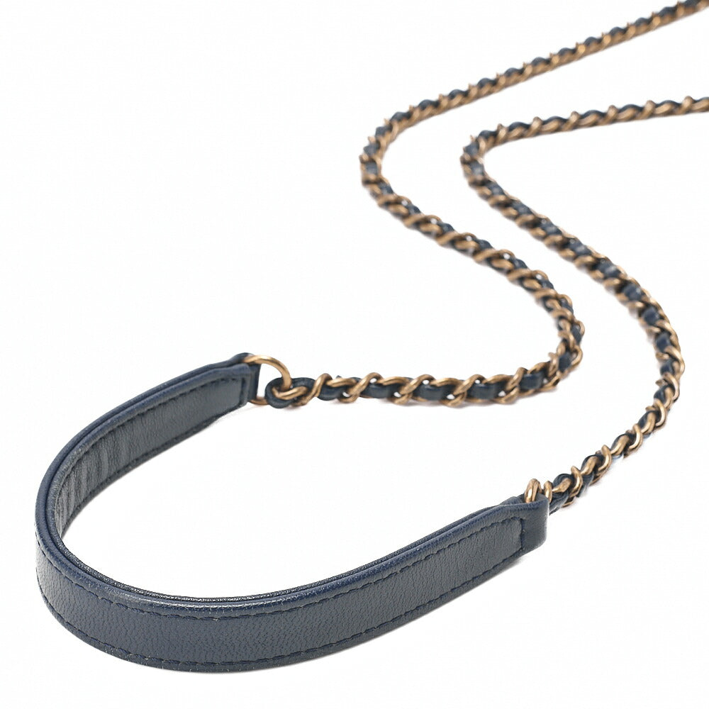 CHANEL Matlasse Beauty Rock Chain Shoulder Lambskin Navy Gold-Tone Hardware, Pre-Owned