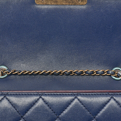 CHANEL Matlasse Beauty Rock Chain Shoulder Lambskin Navy Gold-Tone Hardware, Pre-Owned