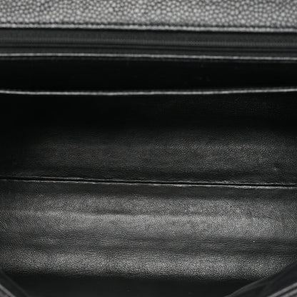 CHANEL ハンドバッグ マトラッセ ターンロック ケリー型 キャビアスキン 黒 ゴールド金具 中古