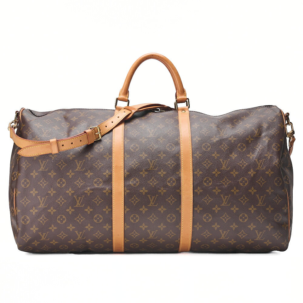 LOUIS VUITTON モノグラム キーポル・バンドリエール 60 ボストンバッグ M41412 ブラウン ゴールド金具、中古品