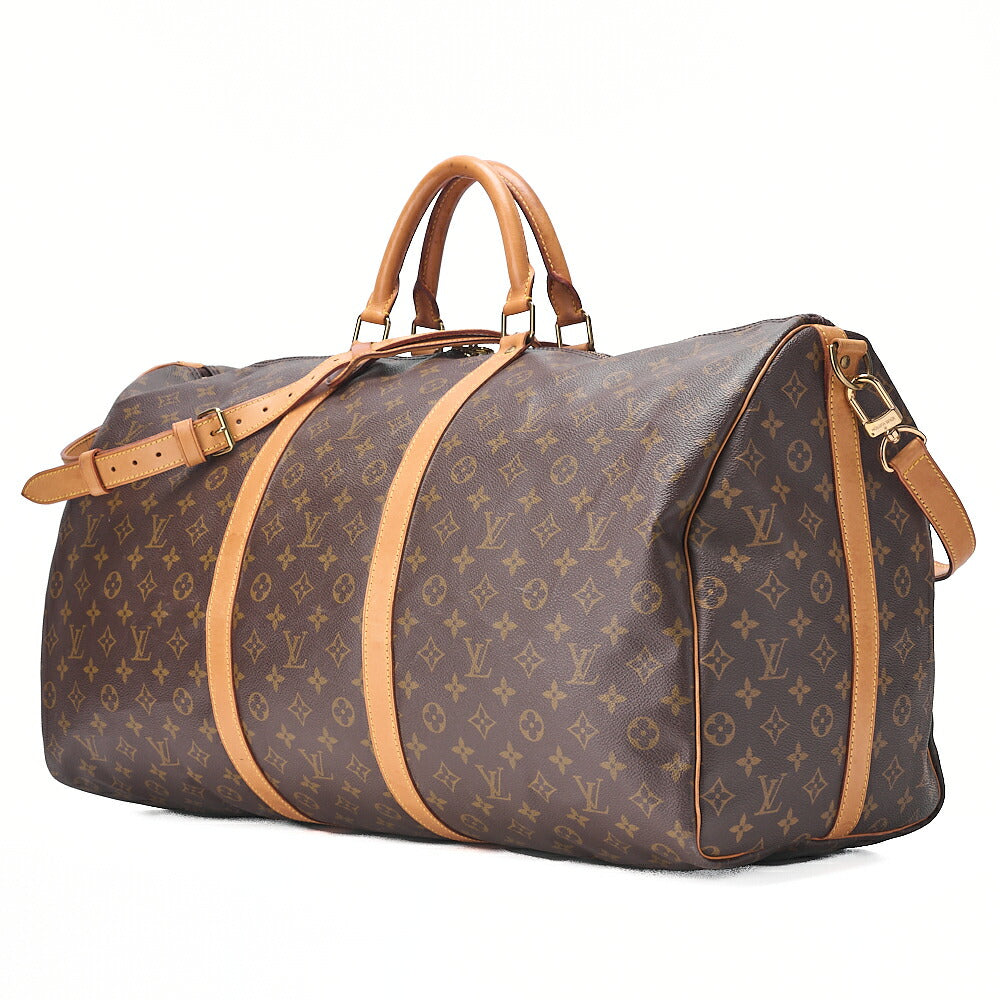 LOUIS VUITTON モノグラム キーポル・バンドリエール 60 ボストンバッグ M41412 ブラウン ゴールド金具、中古品