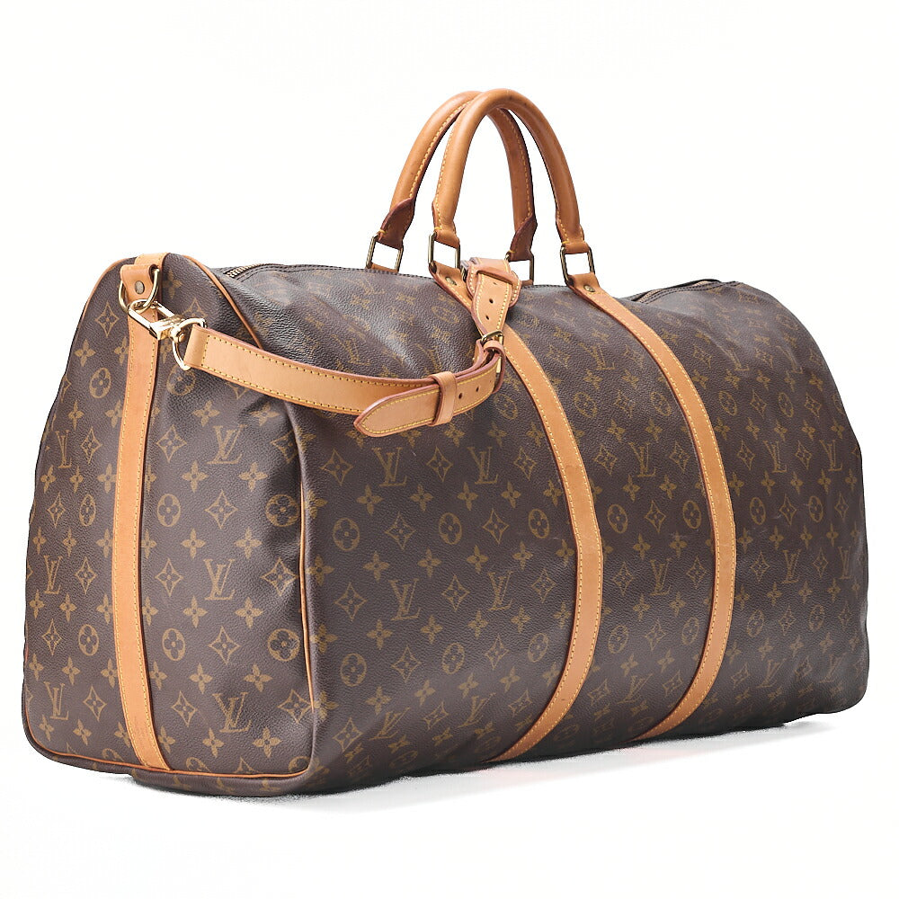 LOUIS VUITTON モノグラム キーポル・バンドリエール 60 ボストンバッグ M41412 ブラウン ゴールド金具、中古品