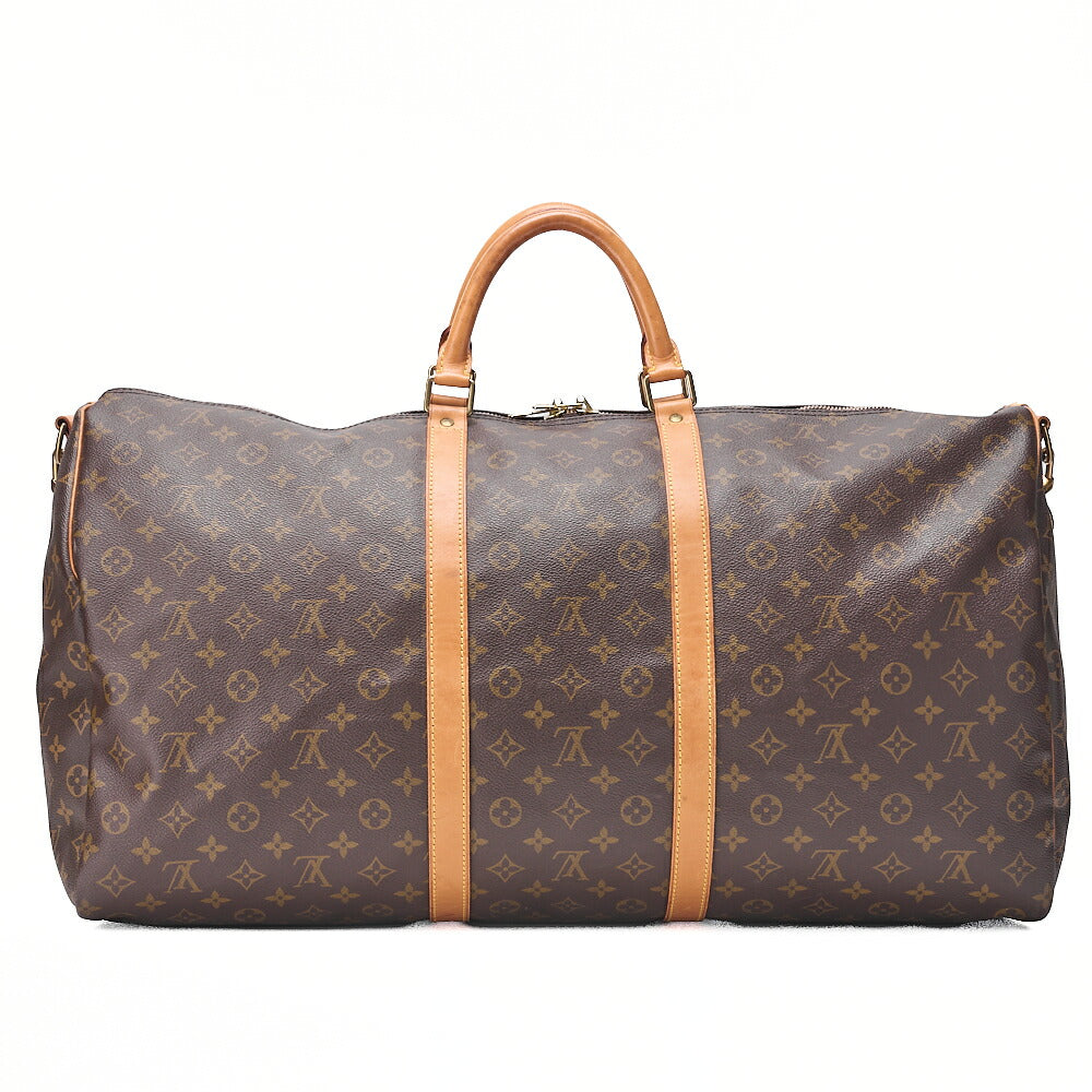 LOUIS VUITTON モノグラム キーポル・バンドリエール 60 ボストンバッグ M41412 ブラウン ゴールド金具、中古品