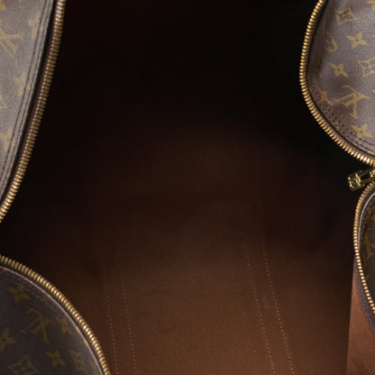 LOUIS VUITTON モノグラム キーポル・バンドリエール 60 ボストンバッグ M41412 ブラウン ゴールド金具、中古品