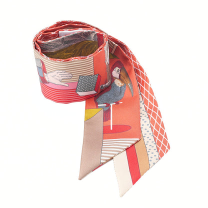 HERMES Twiley Scarf Multicolor GRAND THEATRE NOUVEAU, Pre-Owned