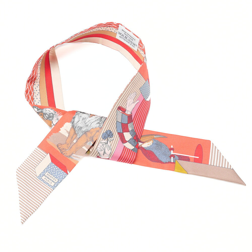 HERMES Twiley Scarf Multicolor GRAND THEATRE NOUVEAU, Pre-Owned