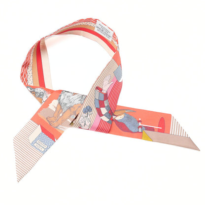 HERMES Twiley Scarf Multicolor GRAND THEATRE NOUVEAU, Pre-Owned