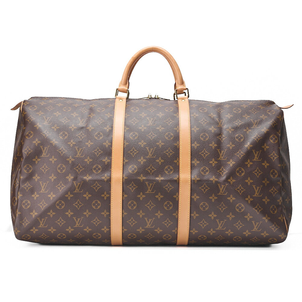 LOUIS VUITTON モノグラム キーポル・バンドリエール 60 ボストンバッグ M41412 ブラウン ゴールド金具、中古品
