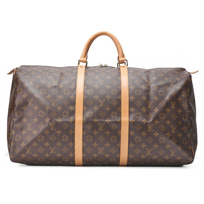 LOUIS VUITTON モノグラム キーポル・バンドリエール 60 ボストンバッグ M41412 ブラウン ゴールド金具、中古品