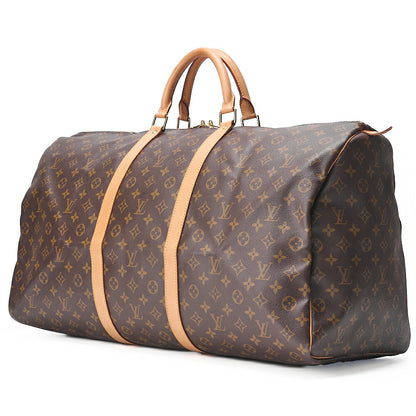LOUIS VUITTON モノグラム キーポル・バンドリエール 60 ボストンバッグ M41412 ブラウン ゴールド金具、中古品