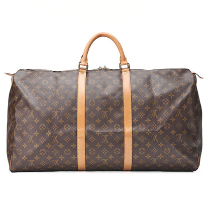 LOUIS VUITTON モノグラム キーポル・バンドリエール 60 ボストンバッグ M41412 ブラウン ゴールド金具、中古品