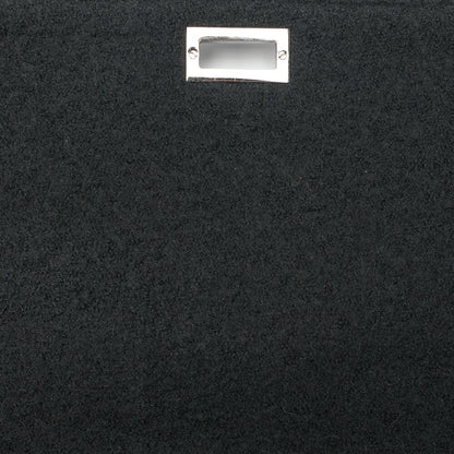 CHANEL シャネル チョコレートバー 2.55ロック 2.55チェーンショルダー シングル フラップ ウール フェルト ブラック ラージサイズ シルバー金具 中古品