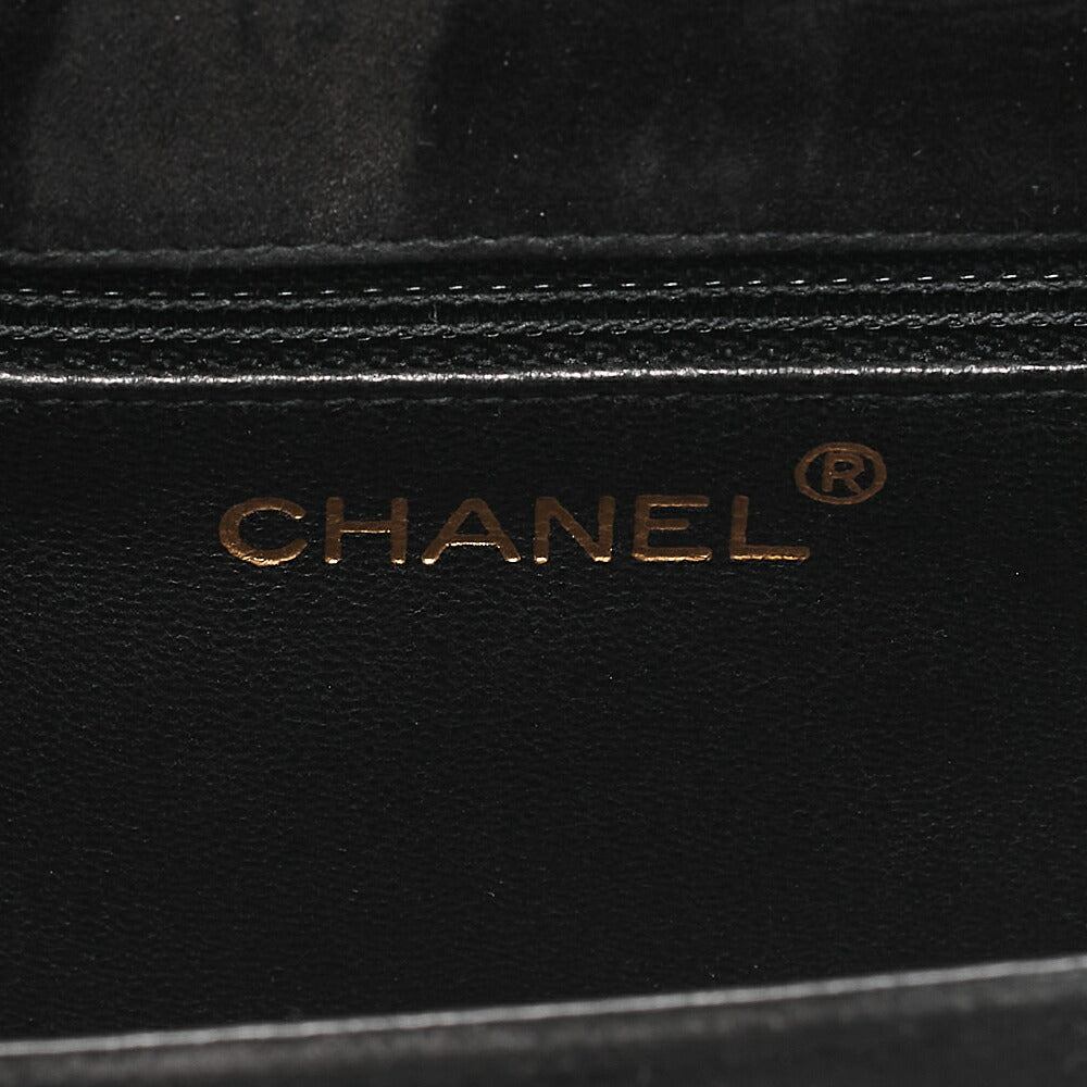 CHANEL Handbag Suede Turnlock Mini Handbag Black Gold-Tone Hardware, Pre-Owned