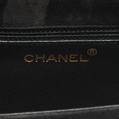 CHANEL Handbag Suede Turnlock Mini Handbag Black Gold-Tone Hardware, Pre-Owned