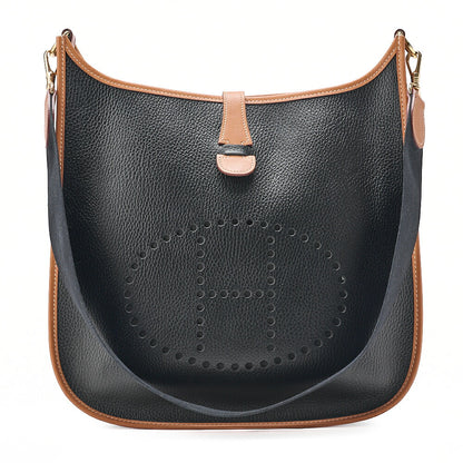 HERMES Evelyn 1GM Ardennes X Leather Shoulder Black X Gold Gold-Tone Hardware, Pre-Owned