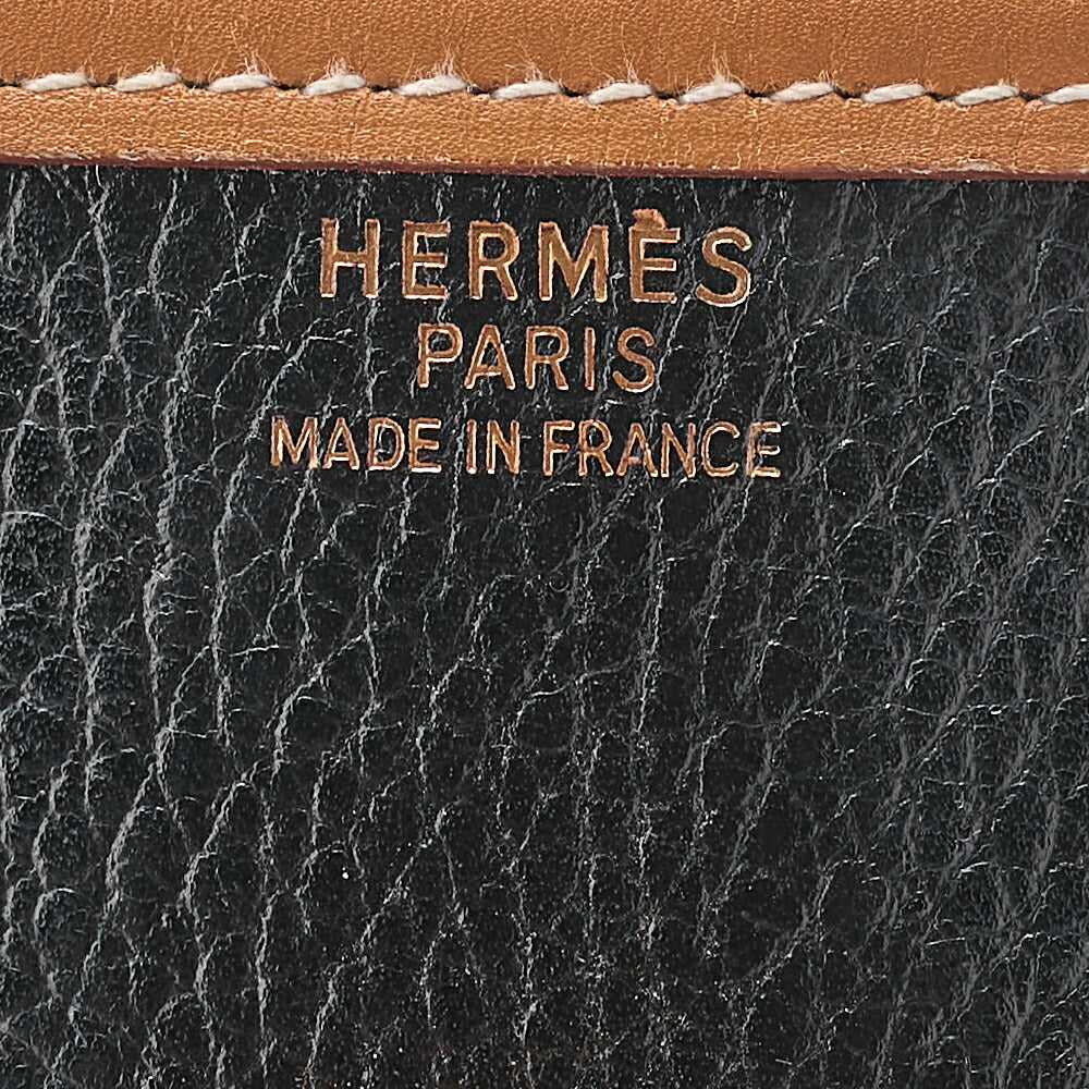 HERMES Evelyn 1GM Ardennes X Leather Shoulder Black X Gold Gold-Tone Hardware, Pre-Owned