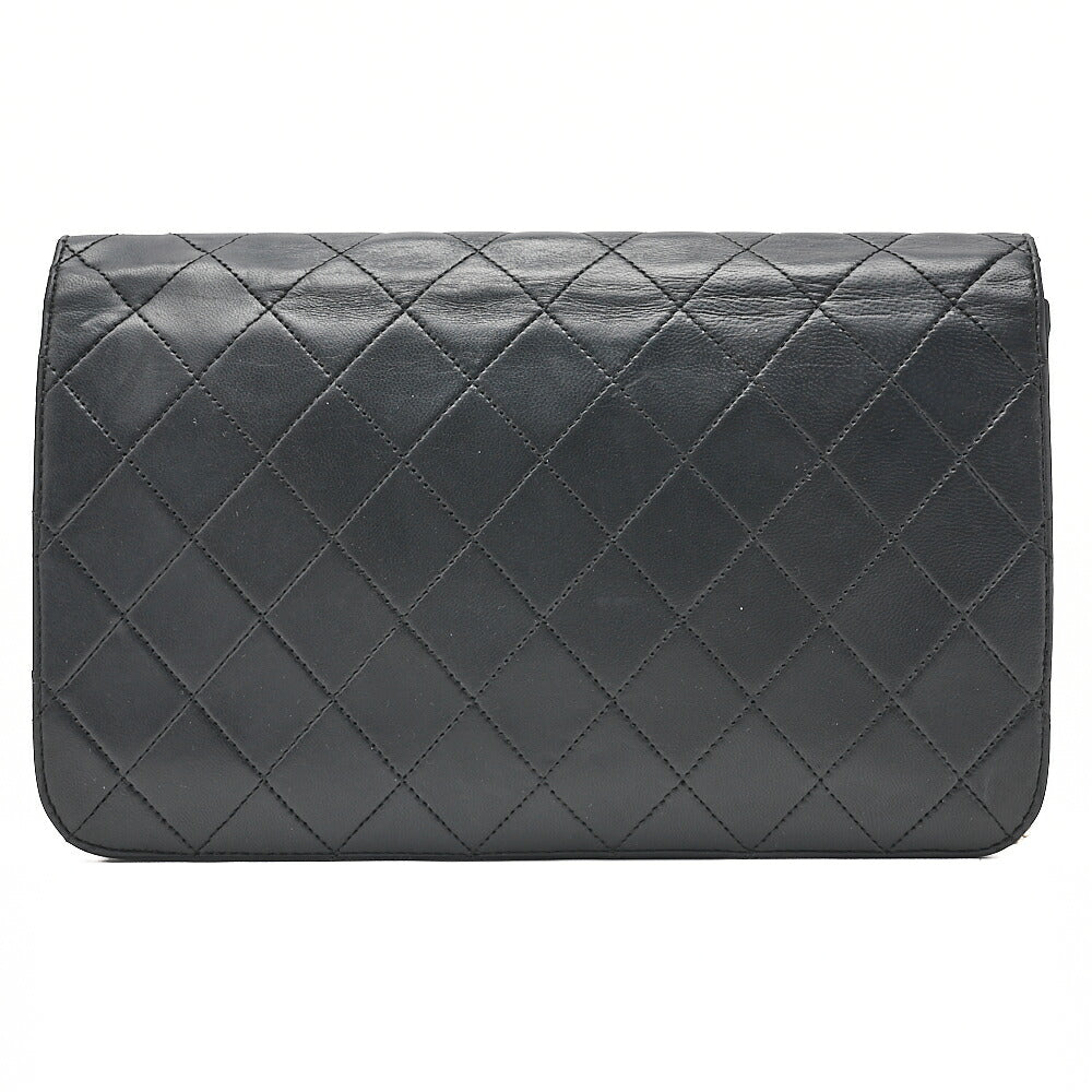 CHANEL Matelasse Push Lock Chain Shoulder Lambskin Black Gold-Tone Hardware, Pre-Owned