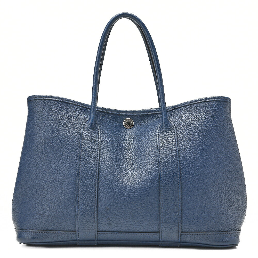 HERMES ガーデンパーティTPM トートバッグ ネゴンダ ブロードガリス シルバー金具 中古