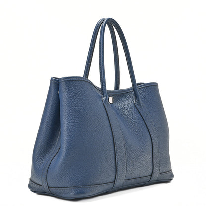 HERMES ガーデンパーティTPM トートバッグ ネゴンダ ブロードガリス シルバー金具 中古