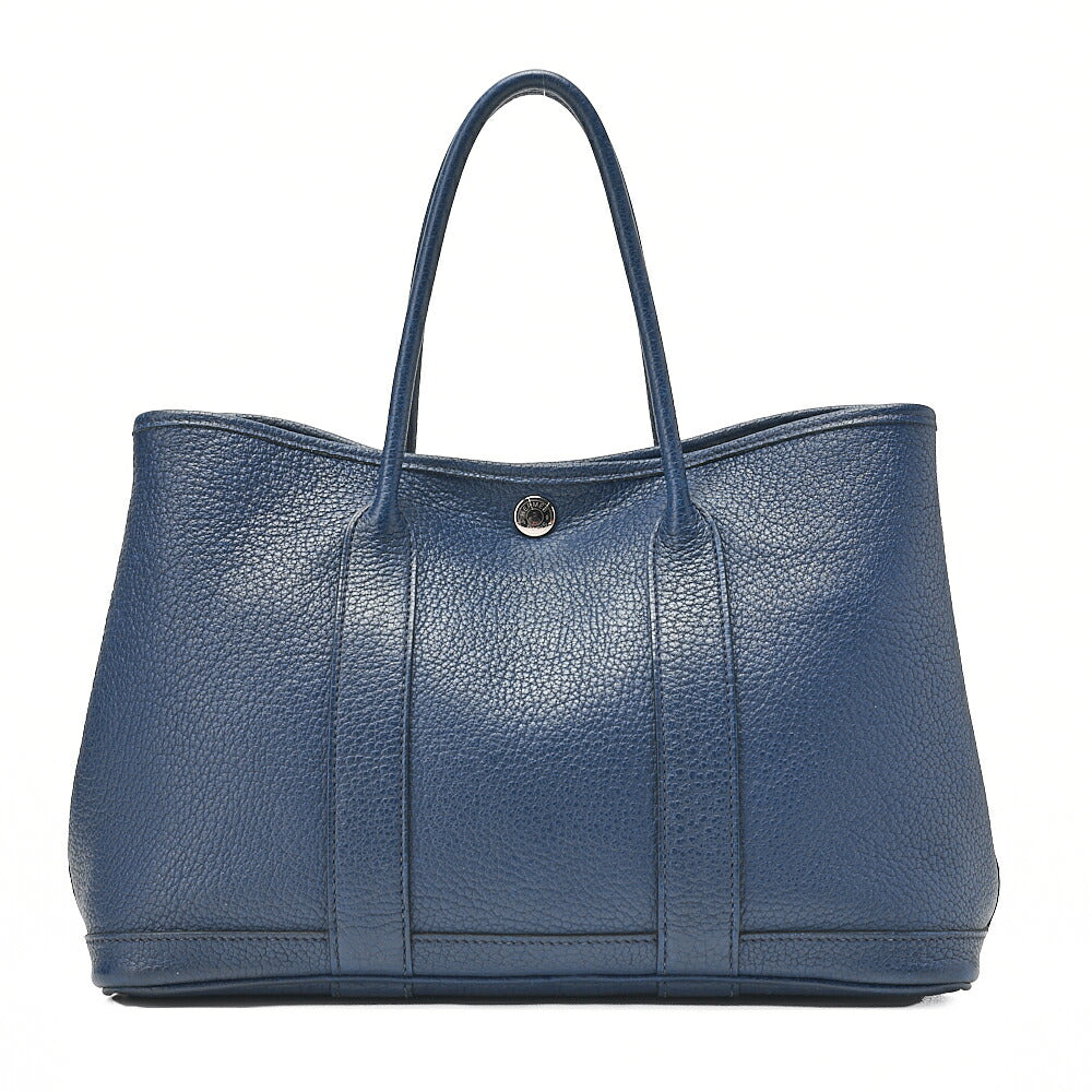 HERMES ガーデンパーティTPM トートバッグ ネゴンダ ブロードガリス シルバー金具 中古