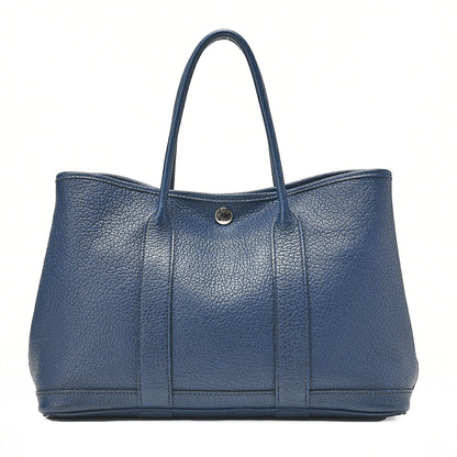 HERMES ガーデンパーティTPM トートバッグ ネゴンダ ブロードガリス シルバー金具 中古