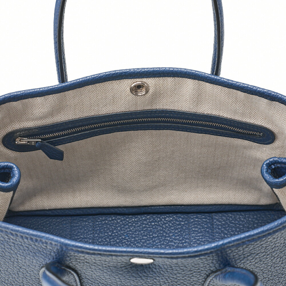 HERMES ガーデンパーティTPM トートバッグ ネゴンダ ブロードガリス シルバー金具 中古