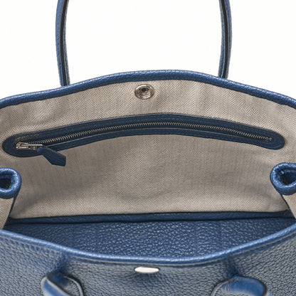 HERMES ガーデンパーティTPM トートバッグ ネゴンダ ブロードガリス シルバー金具 中古