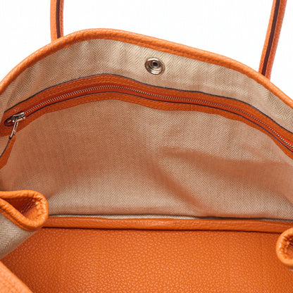 エルメス ガーデンパーティ PM トートバッグ ネゴンダ オレンジ シルバー金具 中古品