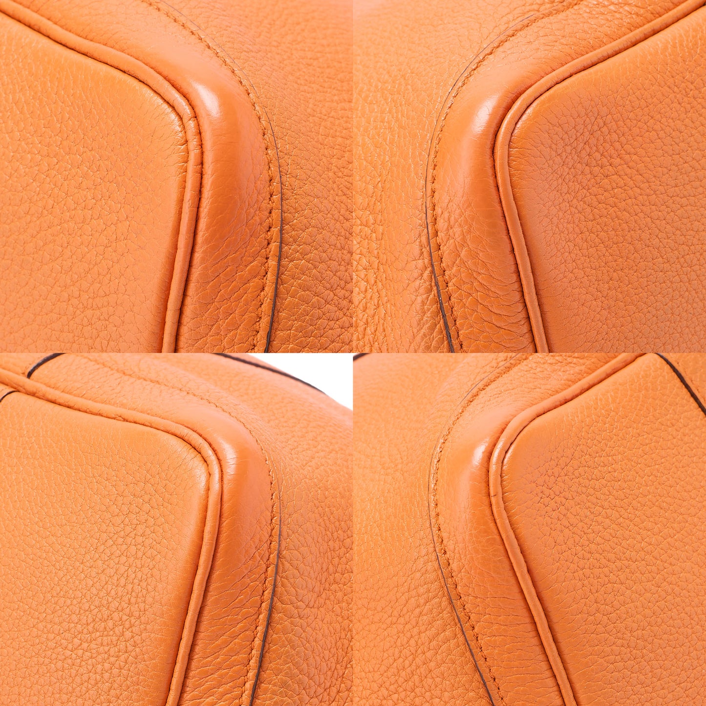 エルメス ガーデンパーティ PM トートバッグ ネゴンダ オレンジ シルバー金具 中古品