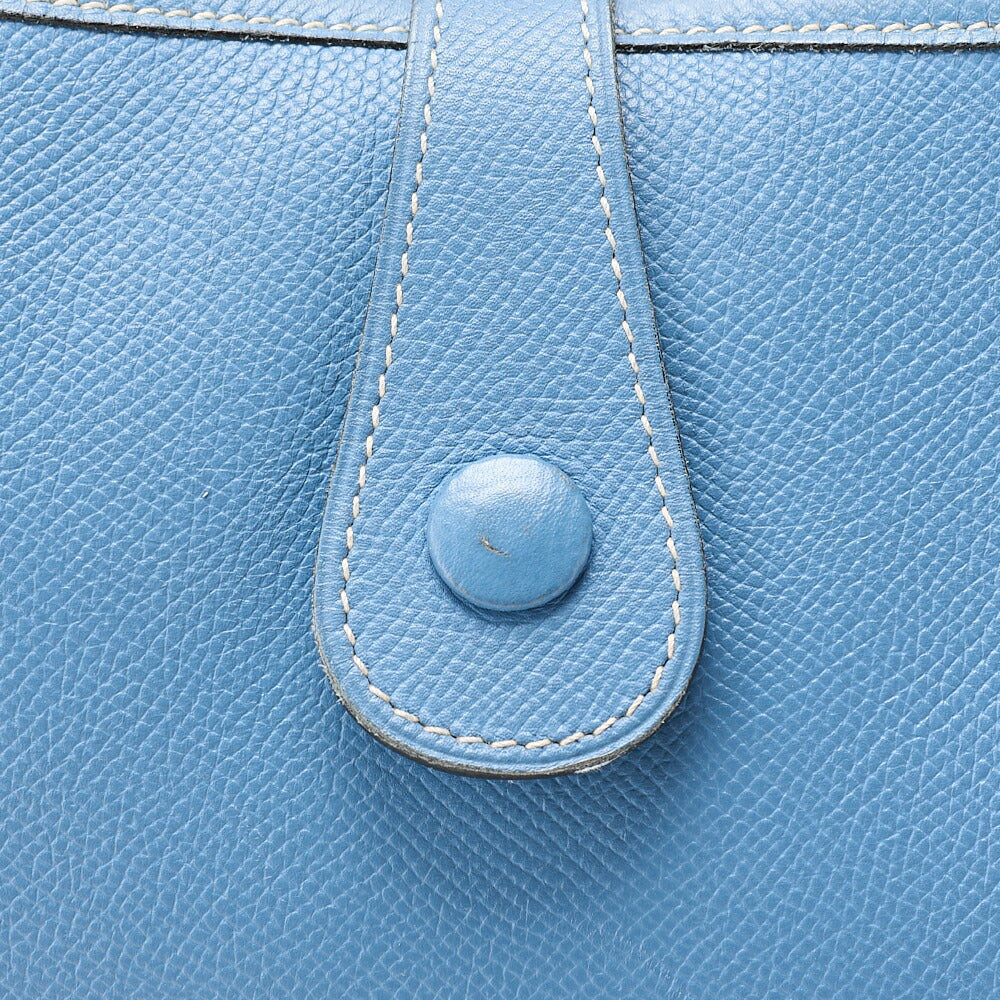 HERMES エヴリンPM1 エプソン ショルダーバッグ ブルー・ジーン シルバー金具, 中古品