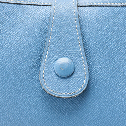 HERMES エヴリンPM1 エプソン ショルダーバッグ ブルー・ジーン シルバー金具, 中古品